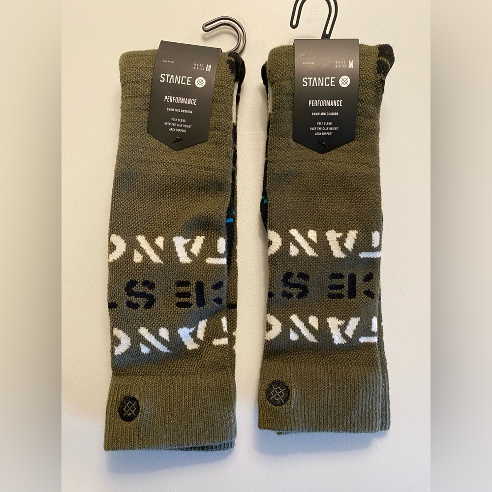 Stance Snowboard Socks Lot Of 2 Pairs New Mens Size Medium